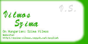 vilmos szima business card